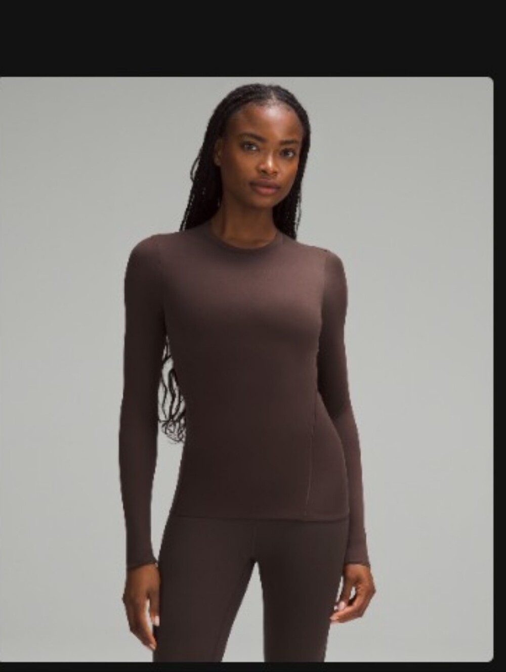 Lululemon Wundermost Ultra-Soft Nulu Crewneck Long-Sleeve Shirt  -  Espresso